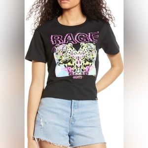 Rage Nights Leopard Crop Top Circle X